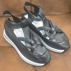 SHEIN Black Women's Sandals with White Sole